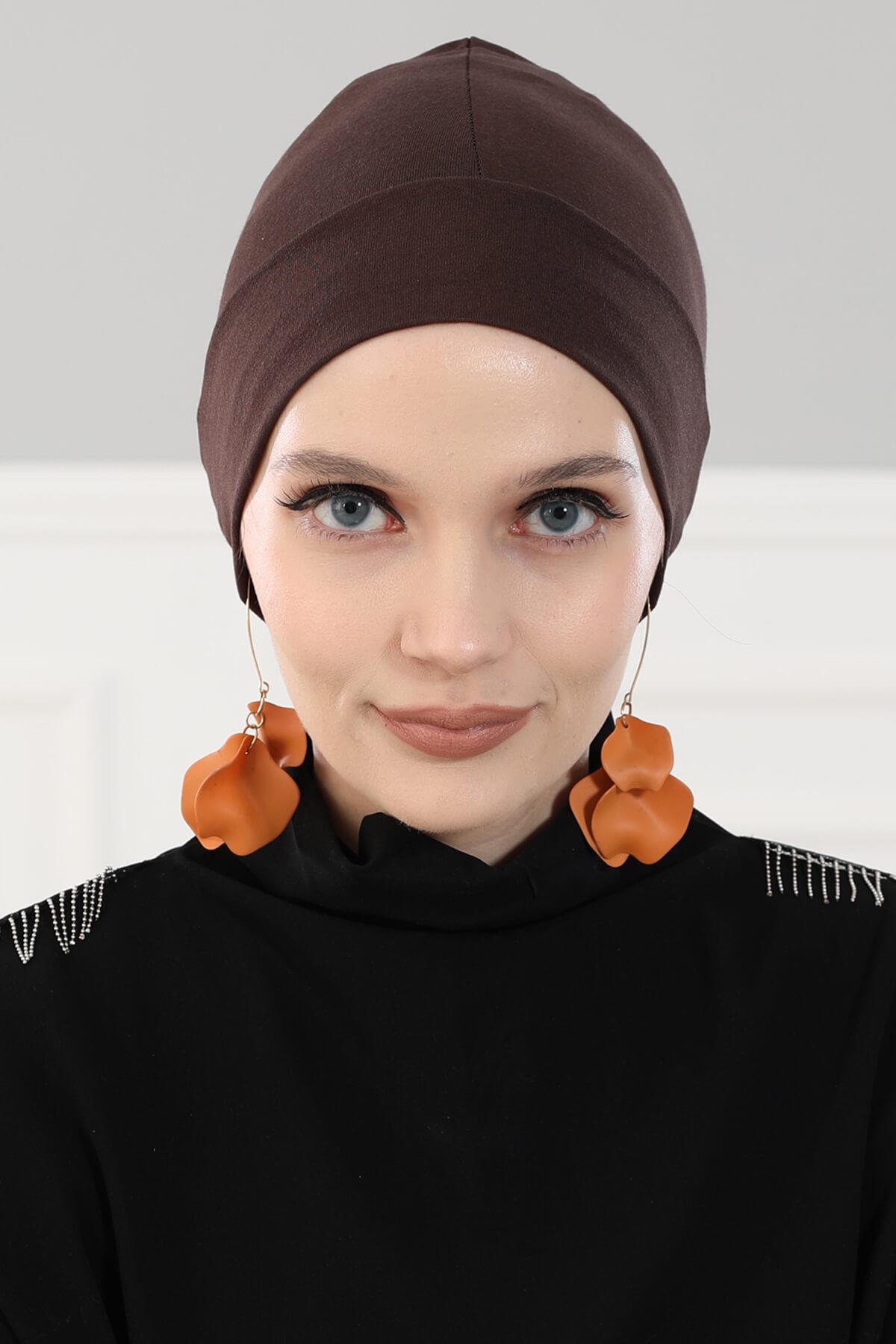 Takçık Penye Bone,B-37 Kahverengi