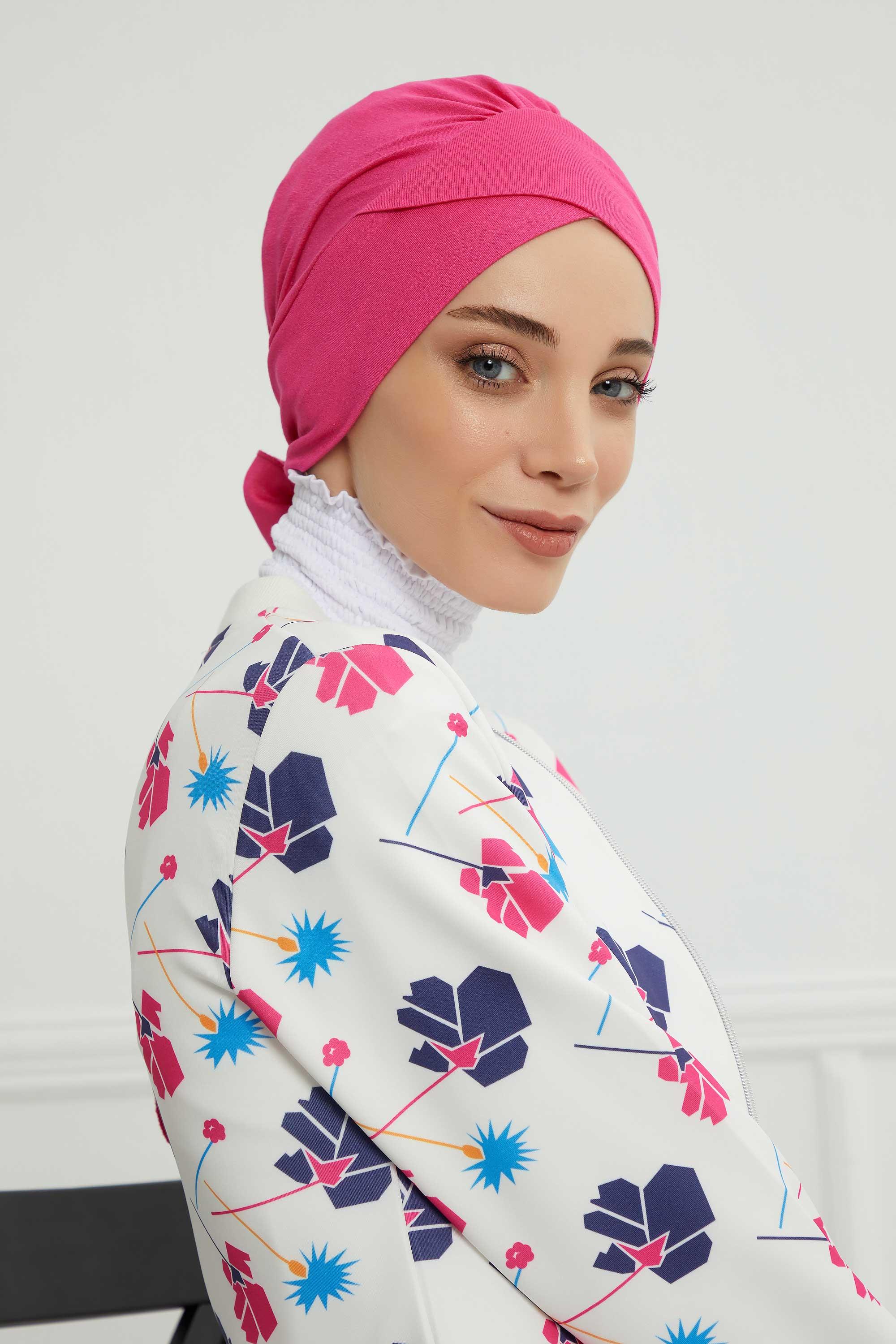 Kuşaklı Penye Bone,B-31 Fuşya