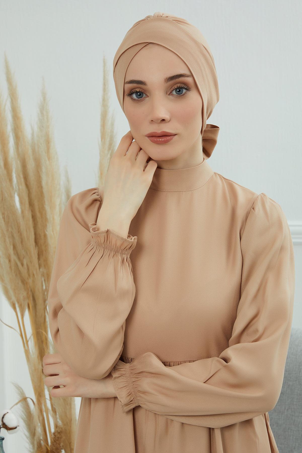 Kuşaklı Penye Bone,B-31 Sütlü Kahve