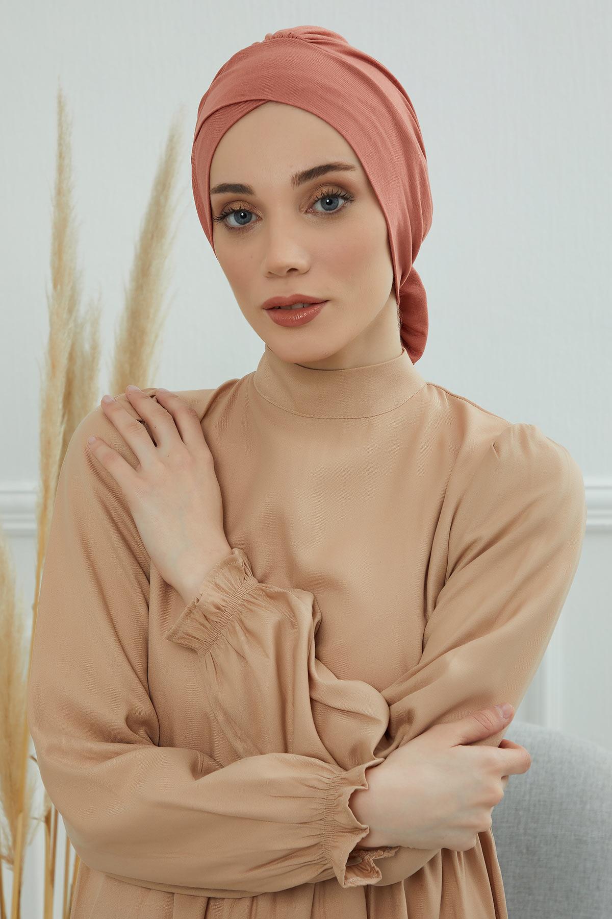 Kuşaklı Penye Bone,B-31 Somon