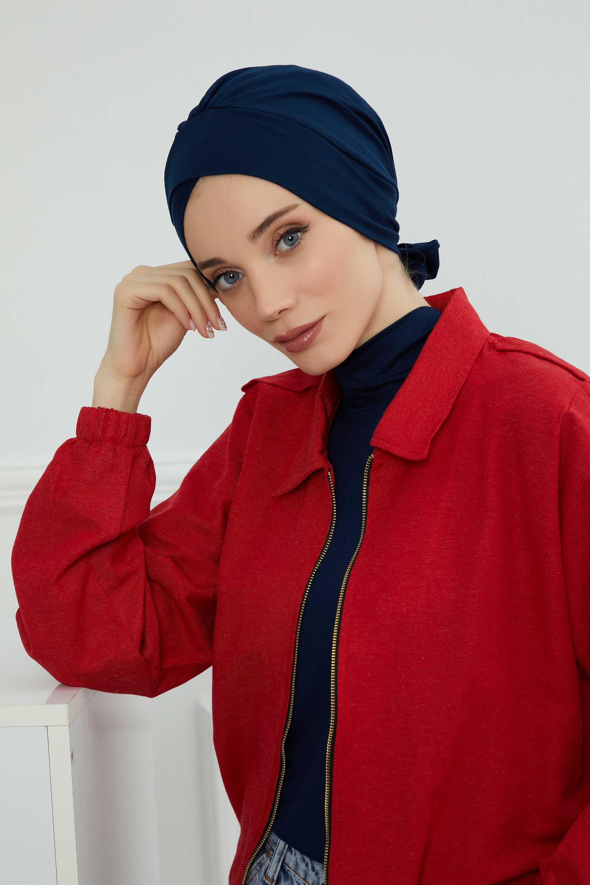 Kuşaklı Penye Bone,B-31 Lacivert